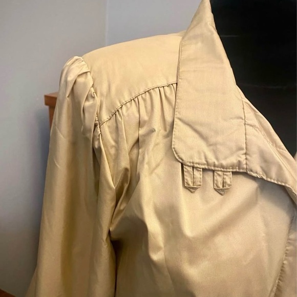 Vintage 1980s Classic Womens Long Raincoat Trench Coat - Picture 3 of 10